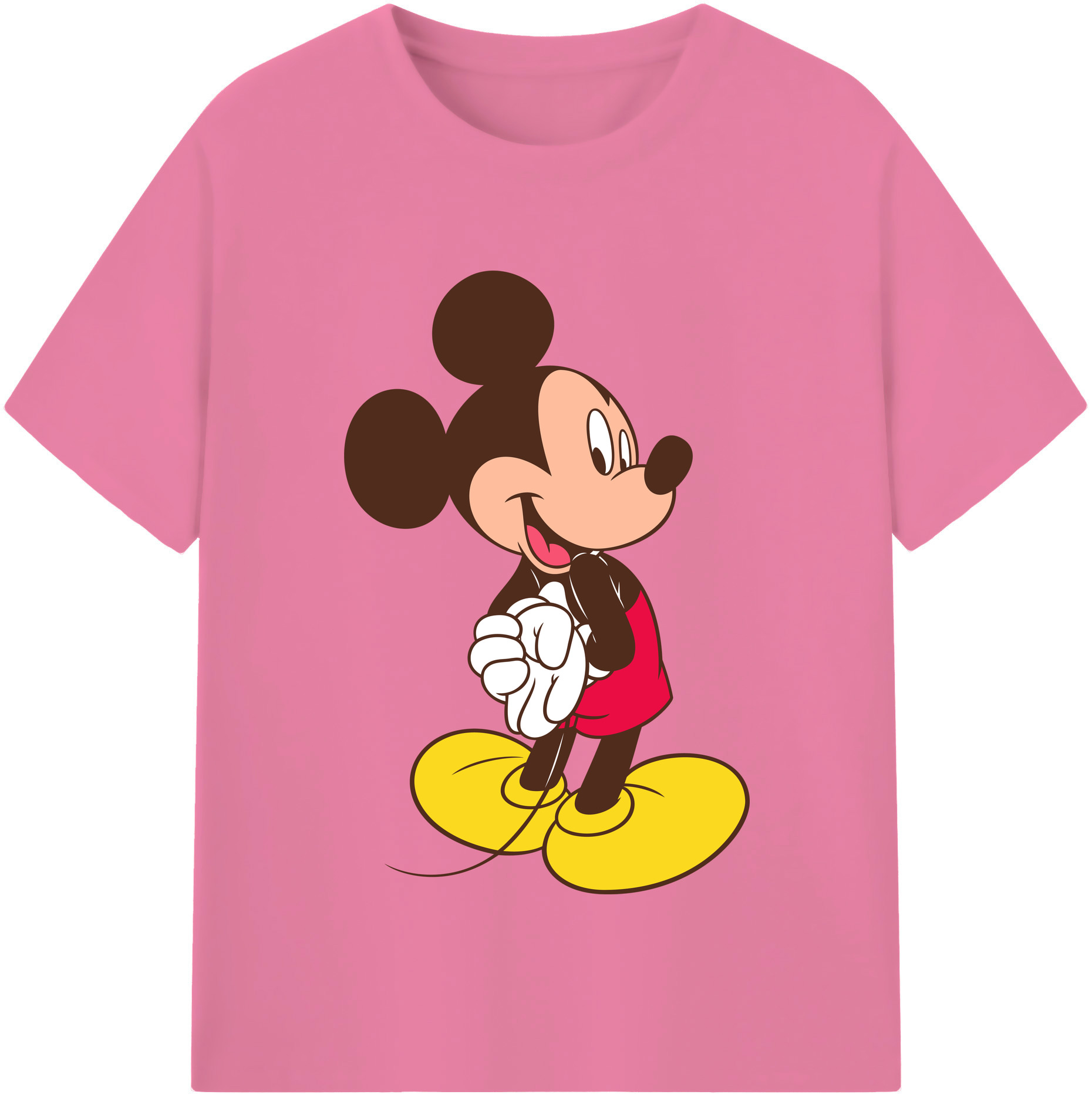 （画像用） ミッキーマウス Mickey Mouse 綿100％半袖Tシャツ（フロントプリント）